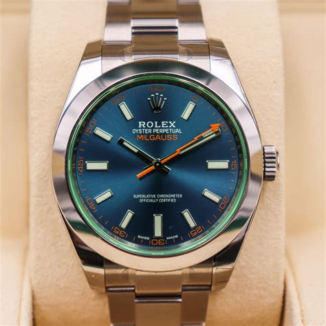 rolex milgauss z blue vs black|rolex milgauss z blue price.